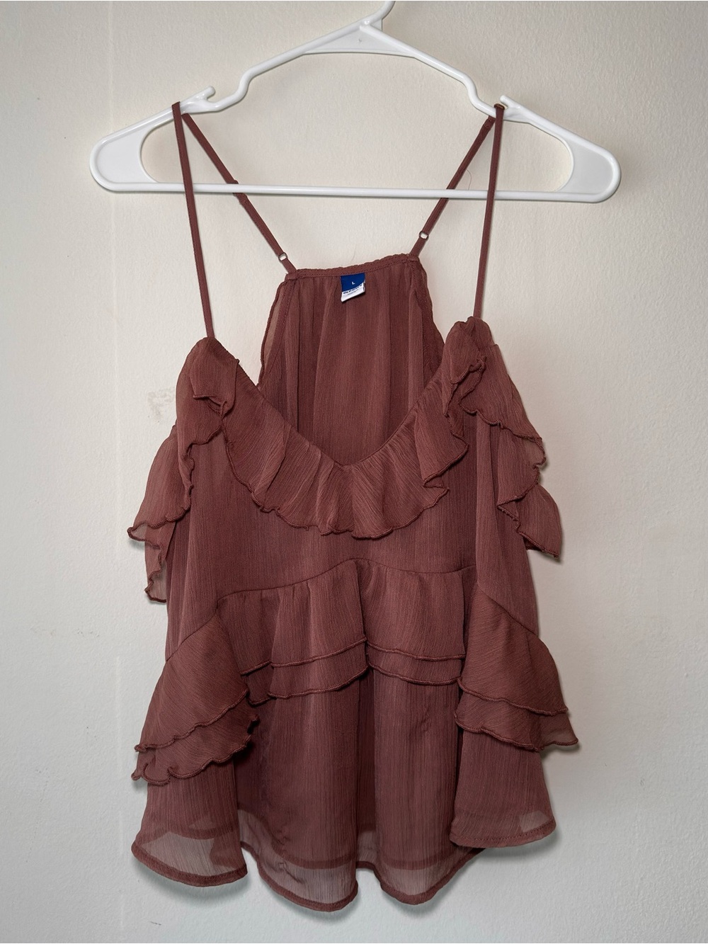 Old Navy Strappy Ruffled Chiffon Top